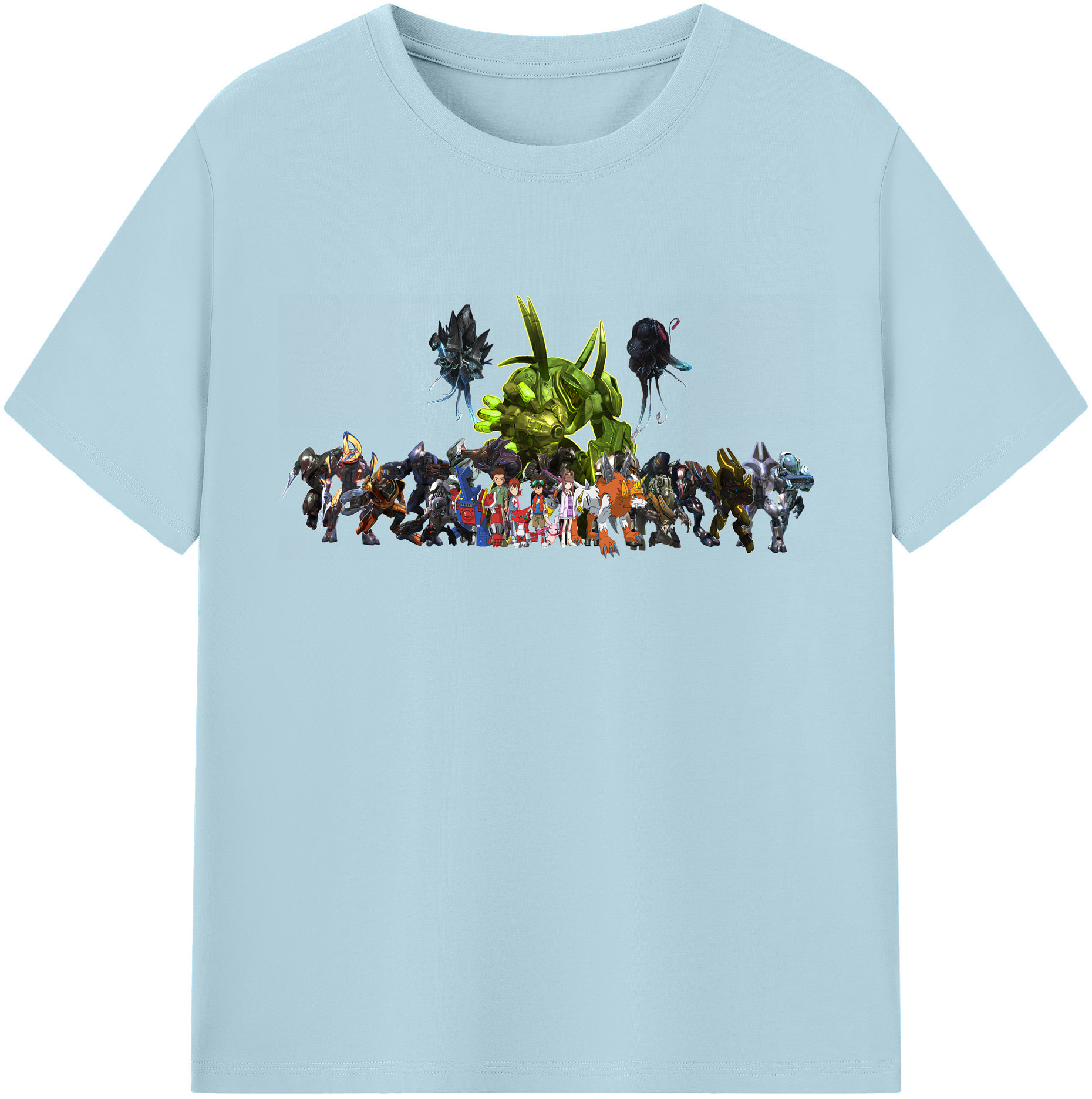 （画像用） Digimon デジタルモンスター/デジモン 綿100％半袖Tシャツ（フロントプリント）